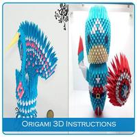 Origami 3D Instructions Affiche