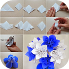 tutorial origami bunga ikon