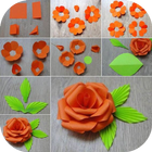 Tutoriel de fleur en papier origami icône