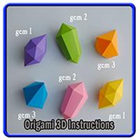 Origami Instructions 3D Affiche