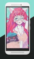 Anime Girl Lock Screen Plakat