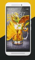 Cocktail Dragon Lock Screen captura de pantalla 1