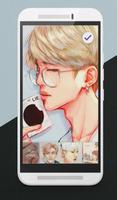 Korean Pop BTS Lock Screen captura de pantalla 2