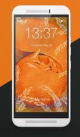 Orange Foxes Lock Screen постер