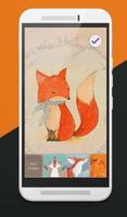 Orange Foxes Lock Screen Screenshot 2