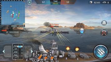 Атака военных кораблей 3D постер