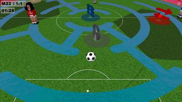 Labirynt 3D piłki nożnej plakat