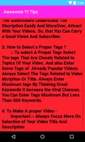 Awesome YT Tips - Increase Views + Subs +WatchTime imagem de tela 1
