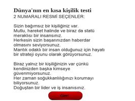 Kişilik - Karakter Testi ảnh chụp màn hình 3