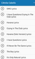 Camila Cabello Popular Song Lyrics screenshot 1