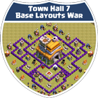 Town Hall 7 Base Layouts War icône