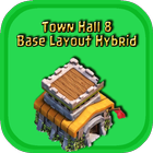 Town Hall 8 Base Layouts Hybrid icône