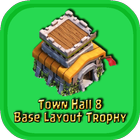 Town Hall 8 Base Layouts Trophy icône