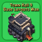 Town Hall 9 Base Layouts War icône