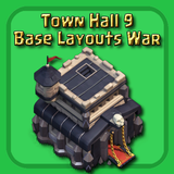 Town Hall 9 Base Layouts War icône