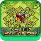 Town Hall 10 Base Layouts Hybrid icône