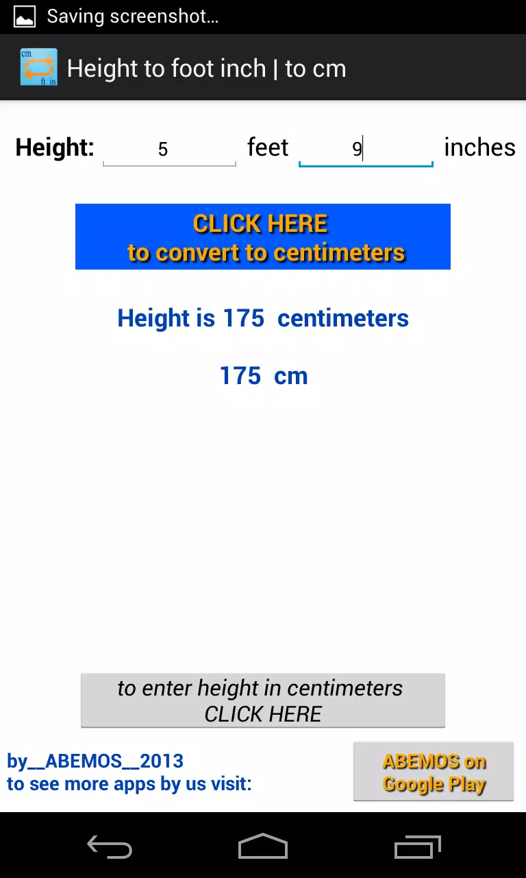 Height Converter feet-inch cm APK for Android Download