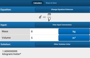 برنامه‌نما Density Equation Calculator عکس از صفحه