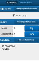 Force Equation Calculator Affiche