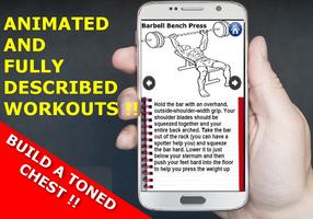 CHEST Workout For Men at Home and Gym : Free スクリーンショット 1