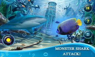 Monster White Shark Revenge 3D تصوير الشاشة 1