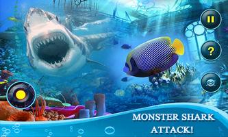 Monster White Shark Revenge 3D imagem de tela 2