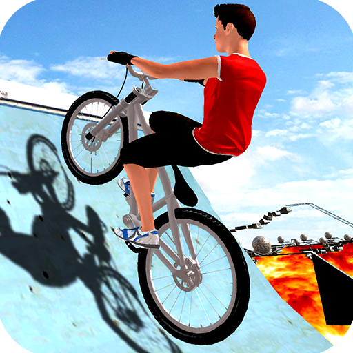 BMX Bicycle Impossible Tracks: Floor Is Lava stunt