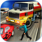 Modern City Gas Station 3D Pickup Truck Refueling icon