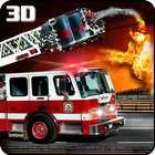 Modern Fire Driver Truck 3D ícone
