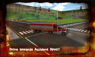 Modern Fire Driver Truck 3D imagem de tela 2