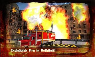 Modern Fire Driver Truck 3D скриншот 3