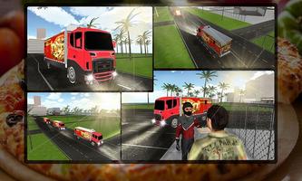 Pizza Delivery Truck 3D capture d'écran 3