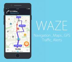 Navigation Waze Traffic gps & alerts Affiche