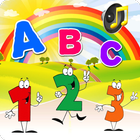 As crianças aprendem inglês ABC 123 com som ícone