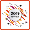 Feliz año nuevo desea tarjetas 2019