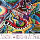 Abstracte aquarel Kunstdruk-APK