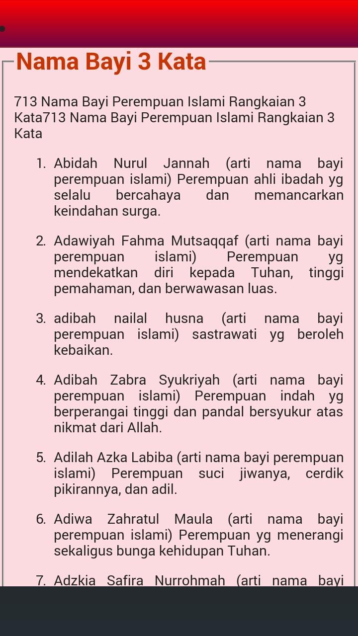 Nama Bayi Perempuan Islami 200 Pilihan Nama Anak Perempuan