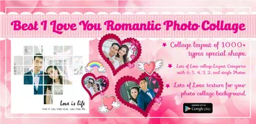 Best I Love You Romantic Photo Collage