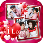 Best I Love You Romantic Photo Collage icône