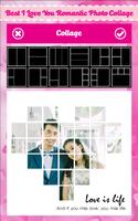 Best I Love You Romantic Photo Collage Affiche