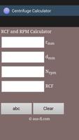 Centrifuge Calculator ảnh chụp màn hình 1