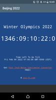 2022 Winter Olympics Countdown Plakat