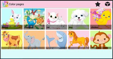 Color Pages - Coloring Animals โปสเตอร์