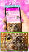 Cute Owl Keyboard Design syot layar 2