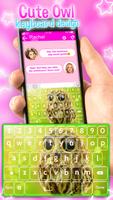 Cute Owl Keyboard Design syot layar 3