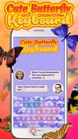 Cute Butterfly Keyboard poster