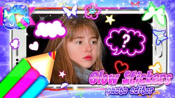 Glow Stickers Photo Editor ポスター