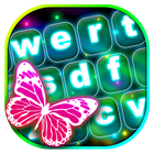 Neon Butterfly Keyboard icône