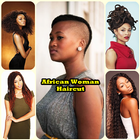 Afrikanische Frau Haarschnitt Zeichen