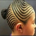 Les cheveux des enfants africains sont tressés icône